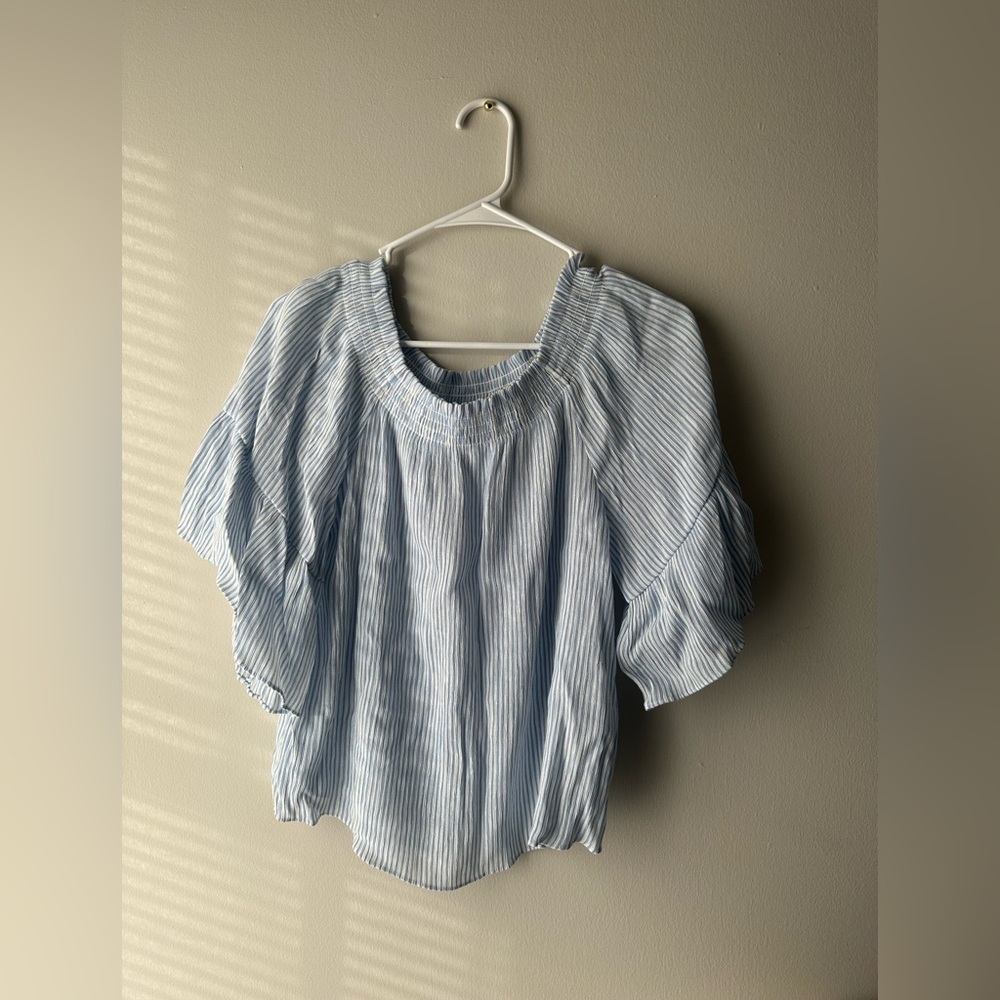 Blue Striped Women's Top